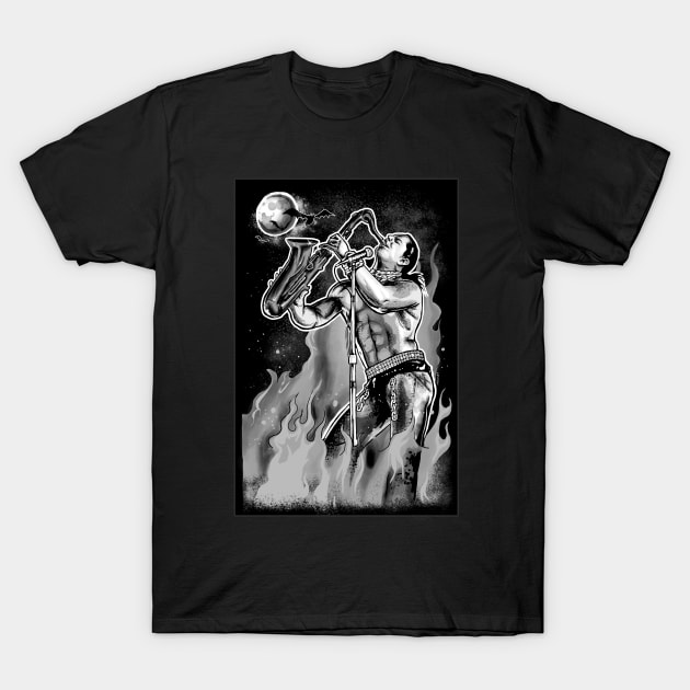 SAXOPHONE GUY T-Shirt by AMOS_STUDIO